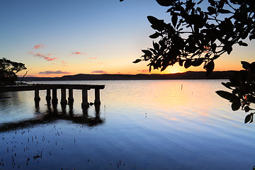 Image showing Green Point Jetty at sunset