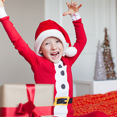 Image showing kid at christmas time