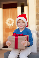 Image showing kid at christmas time