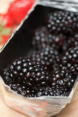 Image showing Fresh ripe blackberries
