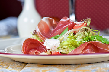 Image showing cheese and bacon salad