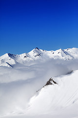 Image showing Winter snowy mountains at nice day