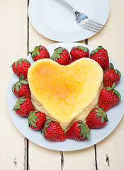 Image showing heart cheesecake