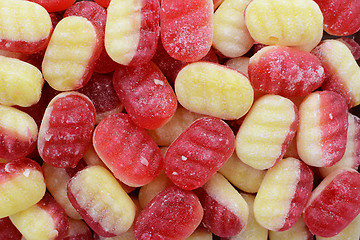 Image showing Traditional rhubarb and custard candies