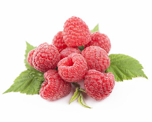 Image showing macro of red raspberry