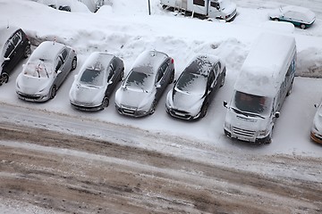 Image showing Winter parking