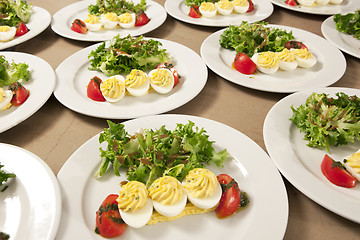 Image showing many salads with egg