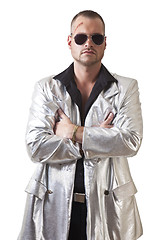 Image showing man with laceration and sunglasses