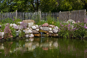 Image showing artificial waterfall