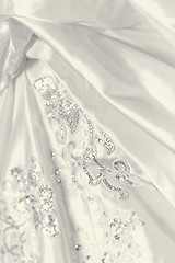 Image showing Beautiful wedding dress detail