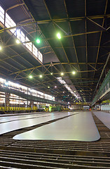 Image showing production sheets of steel