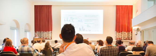 Image showing Speaker at Business Conference and Presentation.