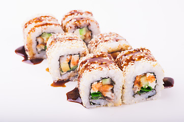 Image showing eel sushi roll