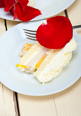 Image showing whipped cream mango cake