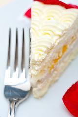 Image showing whipped cream mango cake