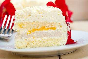 Image showing whipped cream mango cake