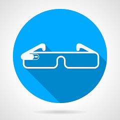 Image showing Blue vector icon for smart glasses