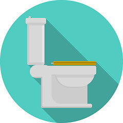 Image showing Flat vector icon for toilet