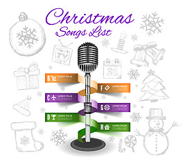 Image showing Christmas Microphone infographics