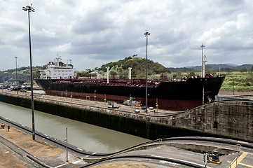 Image showing Ship at the Panama Canal.