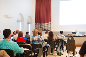 Image showing Speaker at Business Conference and Presentation.