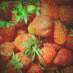 Image showing Retro look Strawberries