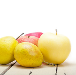 Image showing fresh fruits apples and  pears