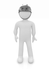 Image showing 3d man in bicycle helmet 