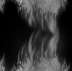 Image showing fire isolated over black