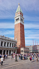 Image showing Campanile in Piazza San Marco in Venice, Italy