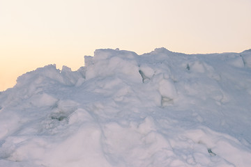 Image showing Large heap of snow