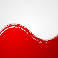 Image showing Red grunge waves background