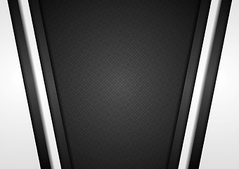 Image showing Black and white tech corporate background