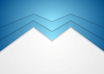 Image showing Abstract blue arrow concept background