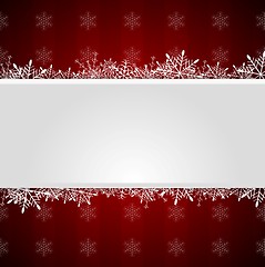 Image showing Red Christmas greeting background