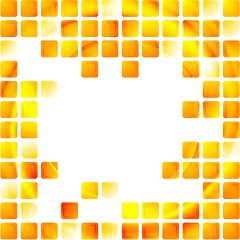 Image showing Yellow tech squares on white background