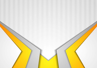 Image showing Vibrant yellow and grey corporate abstract background