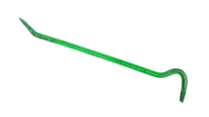 Image showing Old green crowbar