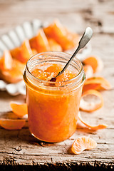 Image showing tangerine jam in a glass jar