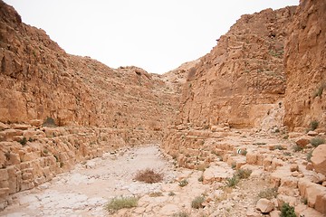 Image showing Adventure travel in stone desert of Middle East
