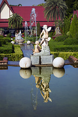 Image showing Cascade of Fountains with Sculptures.