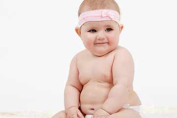 Image showing grinning infant baby