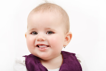 Image showing smiling infant baby