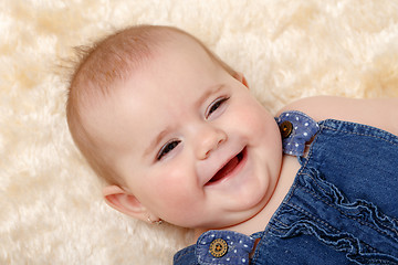 Image showing smiling infant baby