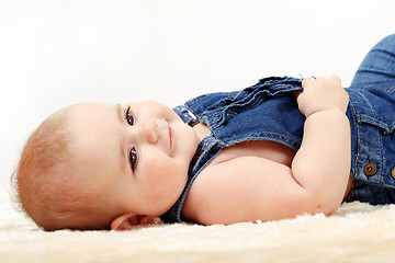 Image showing smiling infant baby