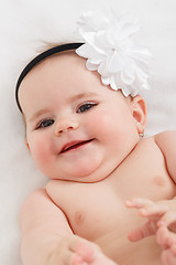 Image showing smiling infant baby