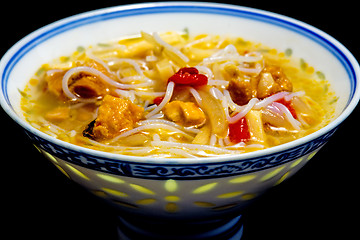 Image showing Asian chicken noodle soup