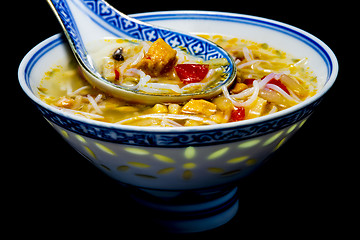 Image showing Asian chicken noodle soup