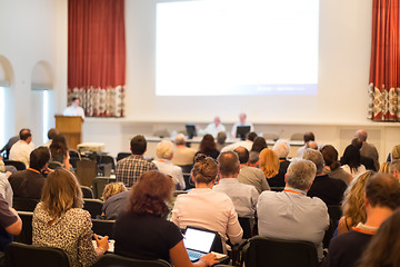 Image showing Speaker at Business Conference and Presentation.