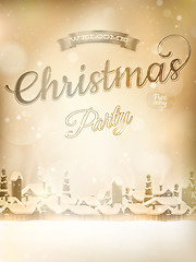 Image showing Christmas landscape Poster. EPS 10